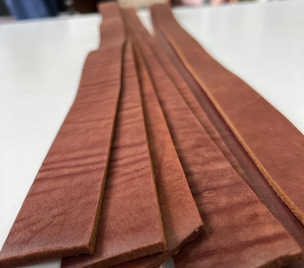 Ременные заготовки (Коричневые) , без  финишем, 100-110 см